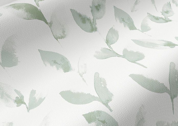 Watercolour Leaves, Light Green - Twist&Fit Roller Blind - Image 4